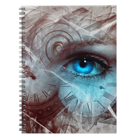 Fantasy surreal eye-klok notitieboek (Voorkant)