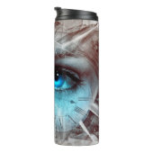 Fantasy surreal eye-klok thermosbeker (Geroteerd rechts)