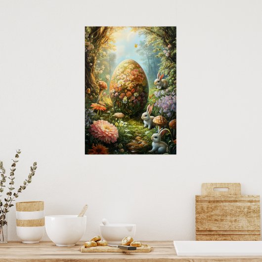 Fantasy Surreal Magic Egg Easter Poster (Keuken)