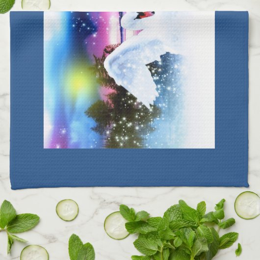 Fantasy Swan Theedoek (Gevouwen)