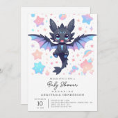 Fantasy Sweet Dragon Baby shower Kaart (Voorkant / Achterkant)