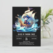 Fantasy Sweet Pirate Verjaardag Kaart (Staand voorkant)