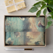 Fantasy Tea Party Alice en Mad Hatter Decoupage Tissuepapier (Geschenk)