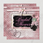  Fantasy Tea Party Bruids Douche Uitnodiging (Voorkant / Achterkant)