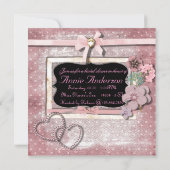  Fantasy Tea Party Bruids Douche Uitnodiging (Achterkant)