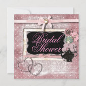 Fantasy Tea Party Bruids Douche Uitnodiging (Voorkant)