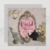  Fantasy Tea Party Bruids Douche Uitnodiging (Voorkant / Achterkant)