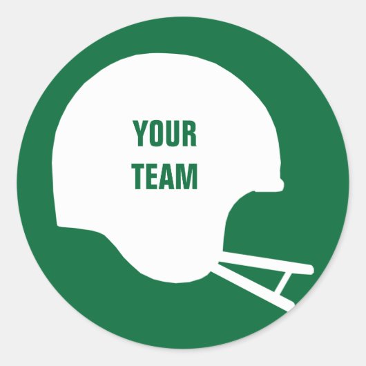 Fantasy Team Football helm Ronde Sticker (Voorkant)