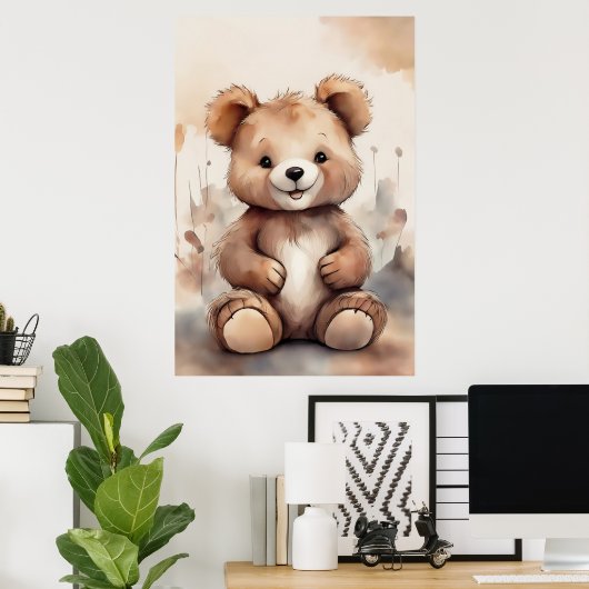 Fantasy Teddy Bear Poster (Thuiskantoor)