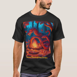 Fantasy Thanksgiving Dragons T-shirt