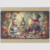 Fantasy Theepartij Alice en Hatter Decoupage Tissuepapier (Voorkant)