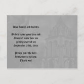 Fantasy thema bruiloft draak Save the Date Aankondigingskaart (Achterkant)