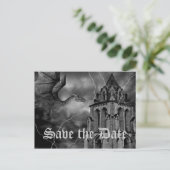 Fantasy thema bruiloft draak Save the Date Aankondigingskaart (Staand voorkant)