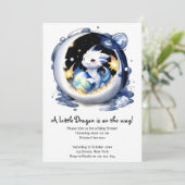 Fantasy-thema Dragon Baby shower Kaart (Staand voorkant)