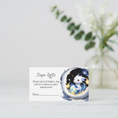Fantasy-thema Dragon Baby shower Luier Raffle Informatiekaartje (Staand voorkant)