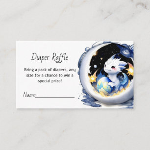 Fantasy-thema Dragon Baby shower Luier Raffle Informatiekaartje