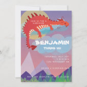 Fantasy Thema Dragon Sleepover Campout Kaart (Voorkant)