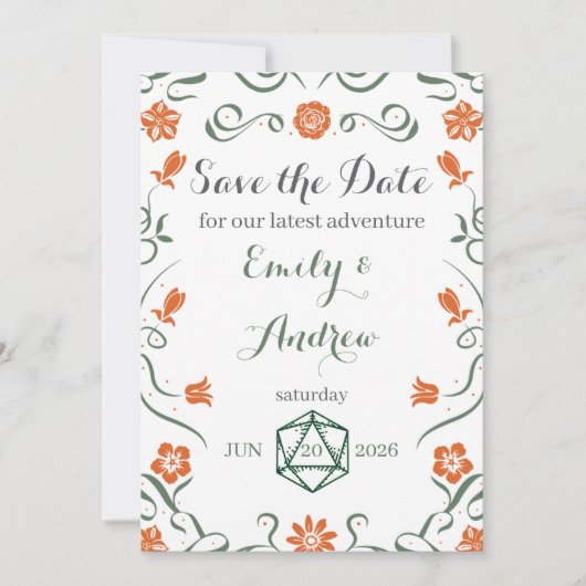 Fantasy Themed Save the date (Voorkant)