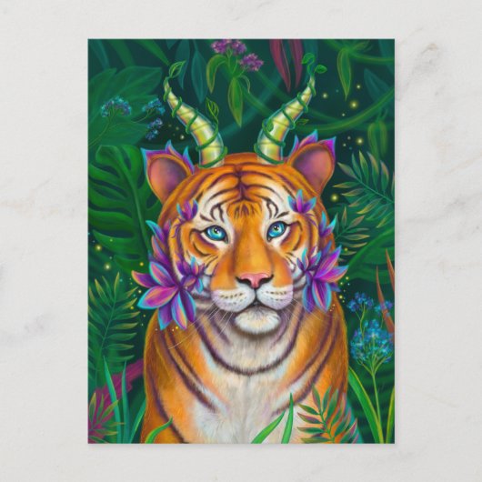 Fantasy Tiger Briefkaart (Voorkant)