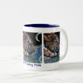 Fantasy Tiger en Moon Tweekleurige Koffiemok (Voorkant rechts)