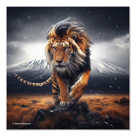 Fantasy tiger-lion poster (Voorkant)
