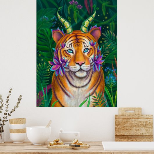 Fantasy Tiger Poster (Keuken)