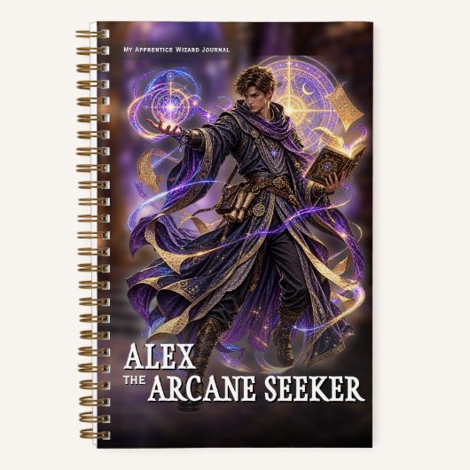 Fantasy Tovenaar Leerling Avontuur Notitieboek (Voorkant)
