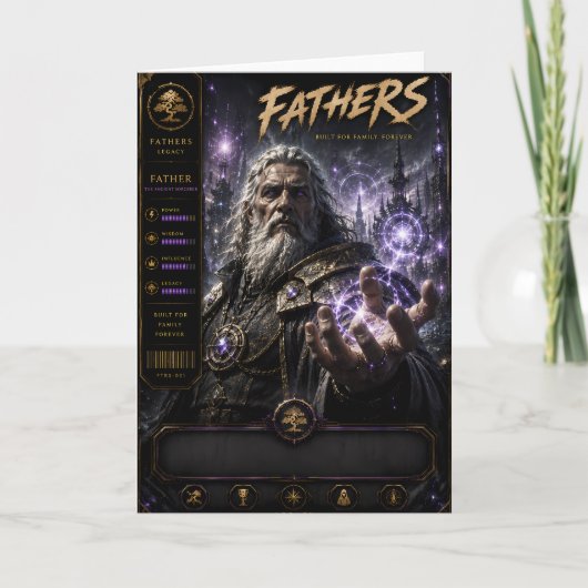 Fantasy Tovenaar Vader Kaart (Voorkant)