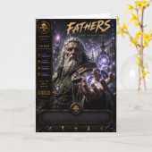 Fantasy Tovenaar Vader Kaart (Gele Bloem)