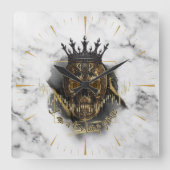 Fantasy Trade Design | Crypto BTC | affirmaties Vierkante Klok (Voorkant)