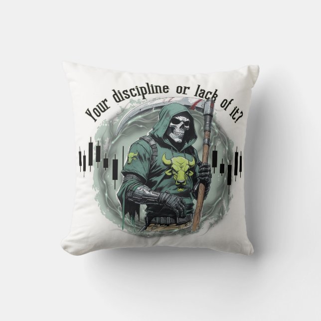  Fantasy trade design | Grim Reaper |  motivation Kussen (Voorkant)