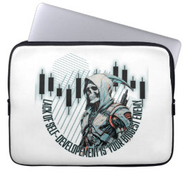 Fantasy Trade ontwerp | Motivatie | Grootste Vijan Laptop Sleeve