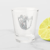Fantasy Trade-ontwerp | motivatie | Grootste vijan Shot Glas (Achterkant)
