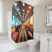 Fantasy Train Art Douchegordijn (In situ)