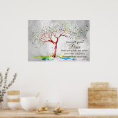 *~* Fantasy Tree AP81 Etherische Bokeh citaat Poster (Keuken)