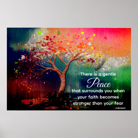 *~* Fantasy Tree AP81 Etherische Glitter Quote Poster (Voorkant)