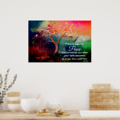 *~* Fantasy Tree AP81 Etherische Glitter Quote Poster (Keuken)