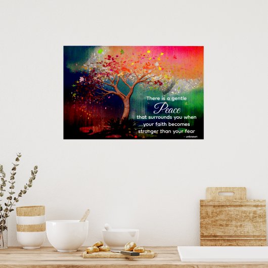 *~* Fantasy Tree AP81 Etherische Glitter Quote Poster (Keuken)