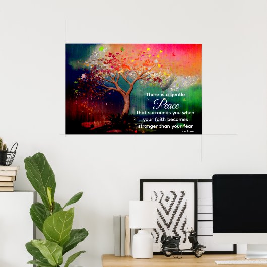 *~* Fantasy Tree AP81 Etherische Glitter Quote Poster (Thuiskantoor)