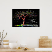 *~* Fantasy Tree AP81 Etherische Quote Zwart Poster (Keuken)