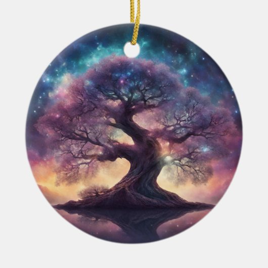 Fantasy Tree Art Keramisch Ornament (Voorkant)