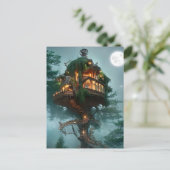 Fantasy Tree House Digital Art Briefkaart (Staand voorkant)
