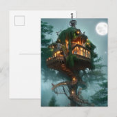 Fantasy Tree House Digital Art Briefkaart (Voorkant / Achterkant)