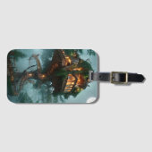 Fantasy Tree House Digital Artwork Bagagelabel (Voorkant (horizontaal))