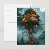 Fantasy Tree House Digital Artwork Briefkaart (Voorkant / Achterkant)