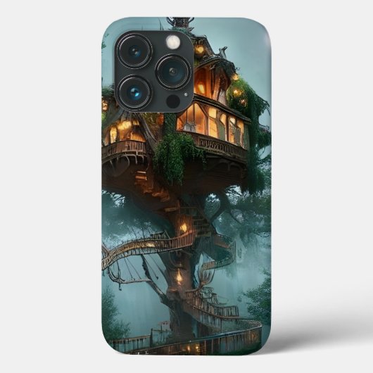 Fantasy Tree House Digital Artwork Case-Mate iPhone Case (Achterkant)