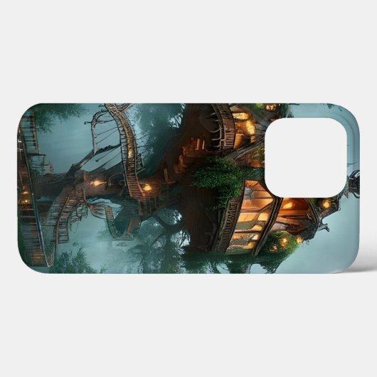 Fantasy Tree House Digital Artwork Case-Mate iPhone Case (Achterkant (horizontaal))