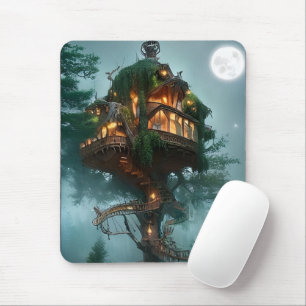 Fantasy Tree House Digital Artwork Muismat