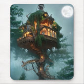 Fantasy Tree House Digital Artwork Muismat (Voorkant)