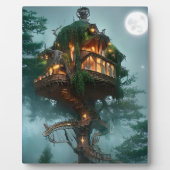 Fantasy Tree House Digital Artwork Tabletop Fotoplaat (Voorkant)